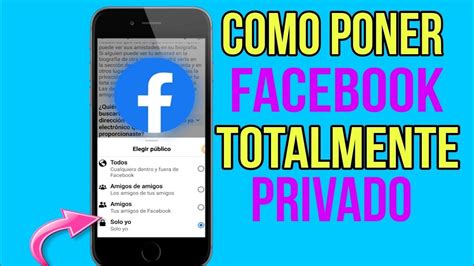 COMO PONER EL FACEBOOK PRIVADO 2023 COMO PONER MI FACEBOOK PRIVADO