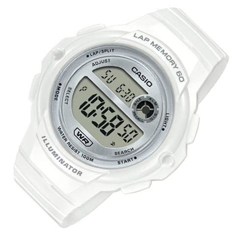 Casio Digital Lws 1200h 7a1vdf White Resin Strap Unisex Watch Lalabix