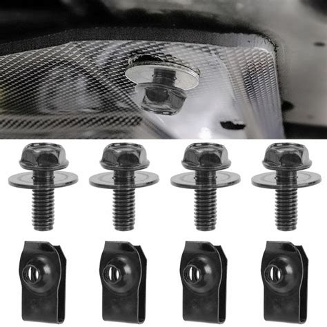 10 20Pcs Universal Car Body Bolts Rivet U Nut Clips Bumper Retainer