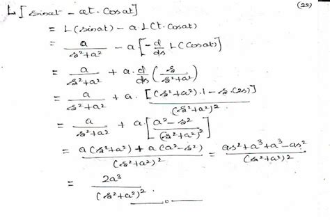 Tpgit Mathematics Laplace Transforms Of Standard Functions S First