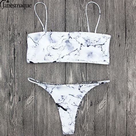 Swimwear Women Marble Print Bikini Set Double Sided Wear Swimsuit