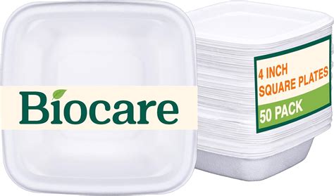 Amazon Biocare Inch Square Plates Pack Compostable