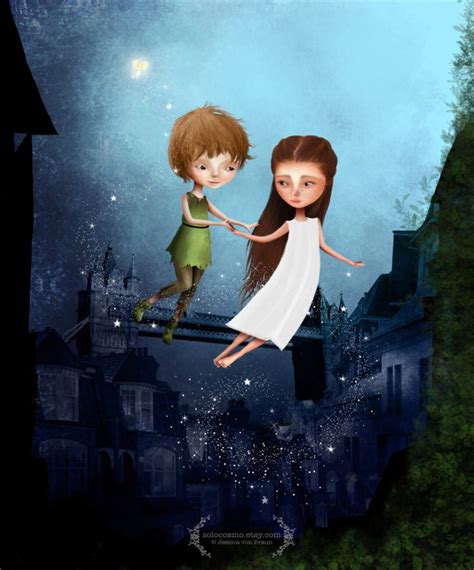 Peter Pan and Wendy Darling Fine Art Print 8.5x11 or 8x10 or 11x17 ...