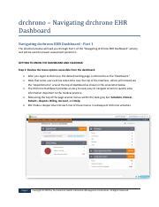 Drchrono Navigating Dashboard Instructions Pdf Drchrono Navigating