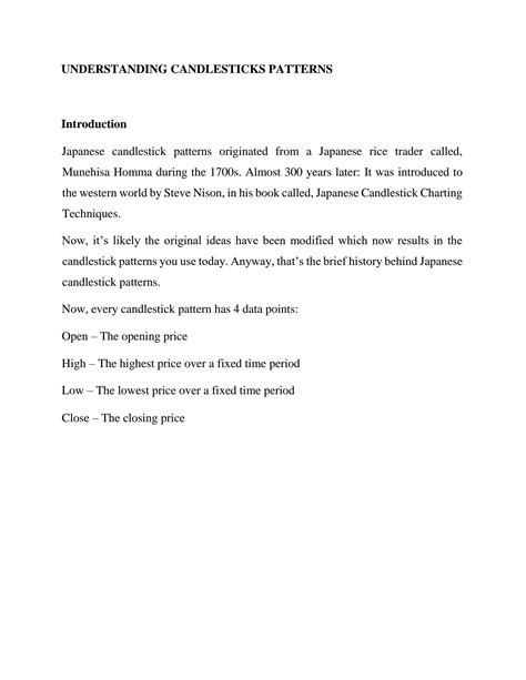 Solution Candlestick Patterns Studypool