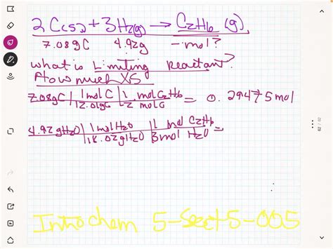 SOLVED Identify The Limiting Reagent And Find The Mass Of The Excess