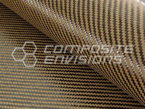 Carbon Fibertan Kevlar Fabric 2×2 Twill 3k 50″127cm 55oz186gsm