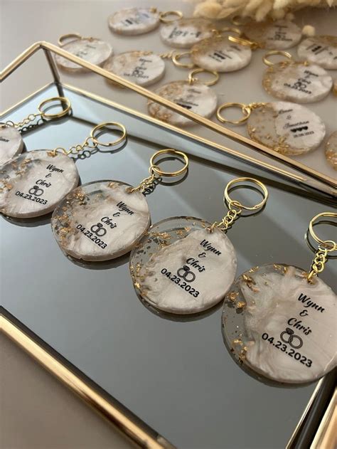 Round Keychain Favors In Bulk Wedding Keychain Favors For Guests Bridal