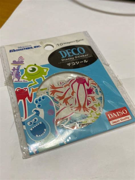 Daiso 迪士尼 怪獸公司貼紙 興趣及遊戲 手作＆自家設計 文具及工藝 手作 Carousell