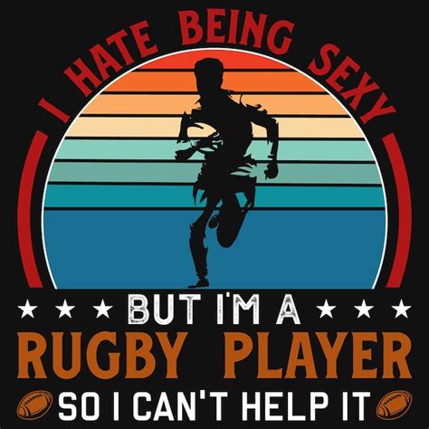 Premium Vector Rugby Player Vintage Tshirt Design