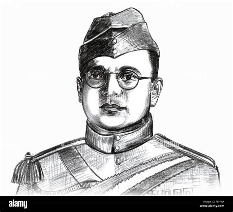 Netaji subhash chandra bose sketch hi-res stock photography and images ...