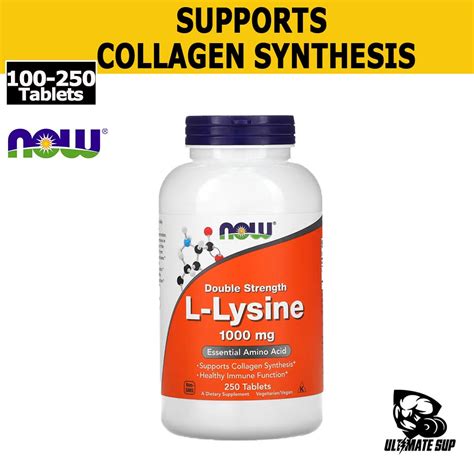 Now Foods Double Strength L Lysine 1000mgessential Amino Acid Suppo