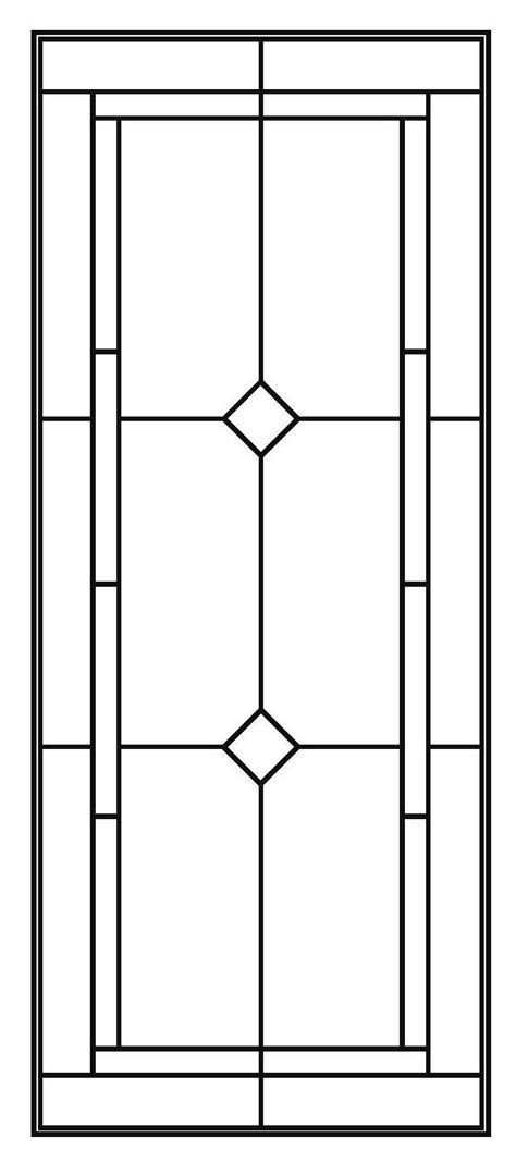 An Image Of A Glass Door With Geometric Designs On The Front And Side Panels In Black And White