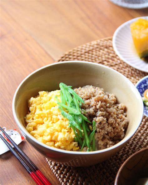 鶏そぼろ三色丼 クラシル