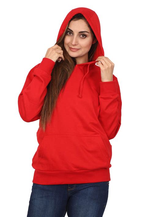 Red Hoodie Sweatshirt For Women - meltmoon.com