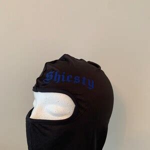 Shiesty Custom Unisex Black Adjustable Balaclava Ski Mask Etsy