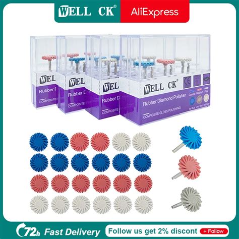 WELL CK 6 1218 Piezas Pulidor DENTAL De Goma Compuesto Kit De Disco RA