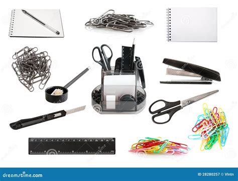 Office Tools Set Stock Image Image Of Clips Object 28280257