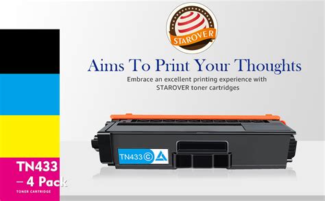 STAROVER Compatible Toner Cartridge Replacement For Brother TN433 TN