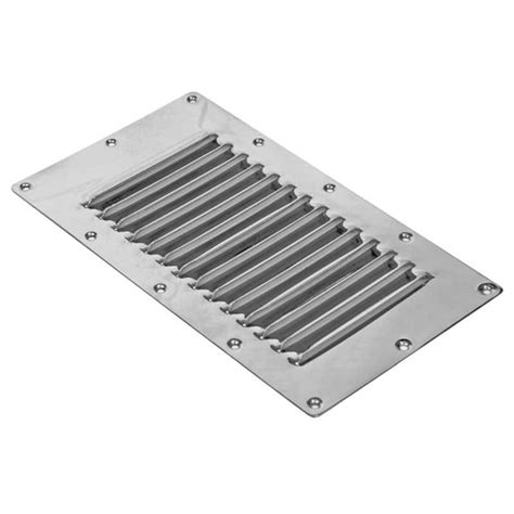 Grille d aération rectangulaire 228 mm X 127 mm inox A4 AISI 316