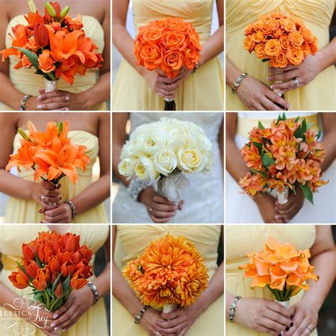 What A Great Idea Bridesmaid S Bouquets Of Different Types Of Flowers