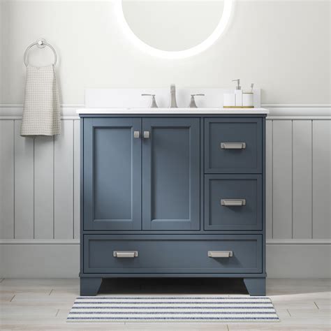 36 Inch Blue Bathroom Vanity With Top Atelier Yuwa Ciao Jp