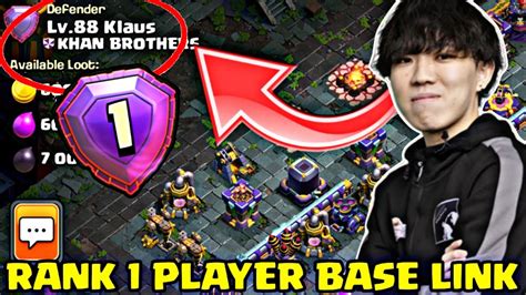 No Global Top No 1 Player NAVI Klaus Shared His Th15 Legend Base With