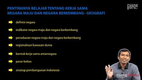 Video Belajar Pentingnya Belajar Tentang Kerja Sama Negara Maju Dan