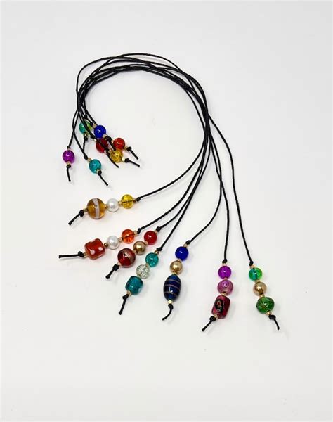 assorted beaded bookthongs string bookmarks bookworm gift book etsy
