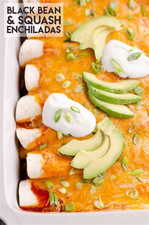 Black Bean Squash Vegetarian Enchiladas