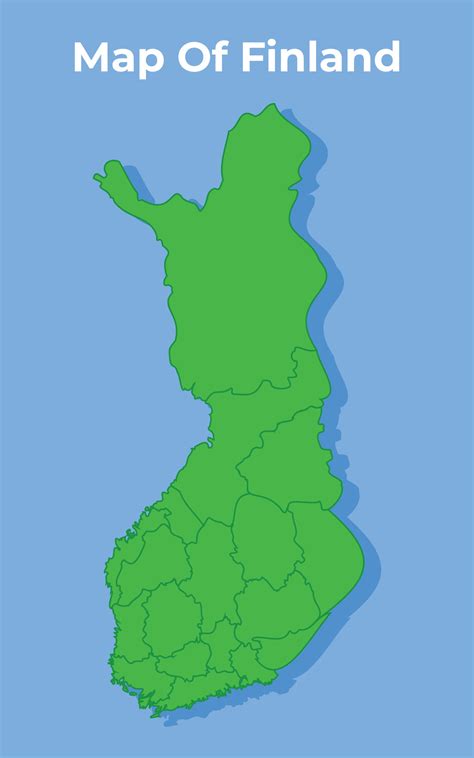 Detailed map of Finland country in green vector illustration 35839934 Vector Art at Vecteezy