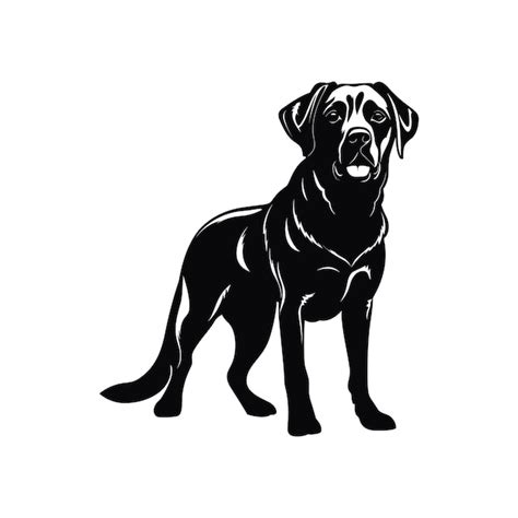 Vector Del Logotipo Del Perro Labrador Retriever Vector Premium