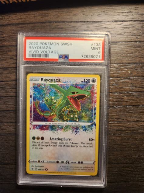 Rayquaza Amazing Rare Pokemon Vivid Voltage Psa Mint Ebay