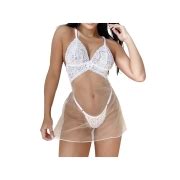 Camisola Romana Sexy Luxo Tuly Renda Bbm Lingerie Lingerie Direto