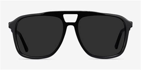 Aster Aviator Black Frame Sunglasses For Men Eyebuydirect