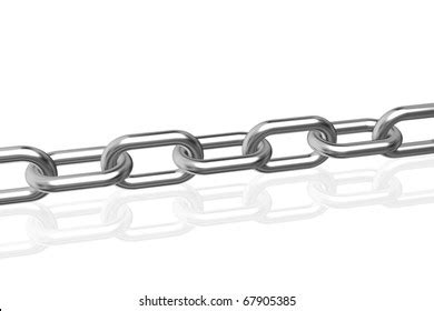 Steel Chain Isolated On White Background Stock Illustration