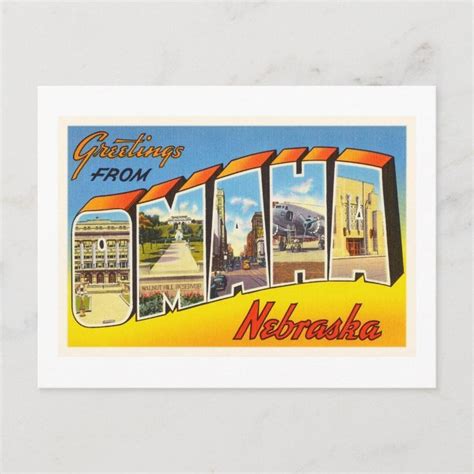 Omaha Nebraska NE Old Vintage Travel Souvenir Postcard Zazzle