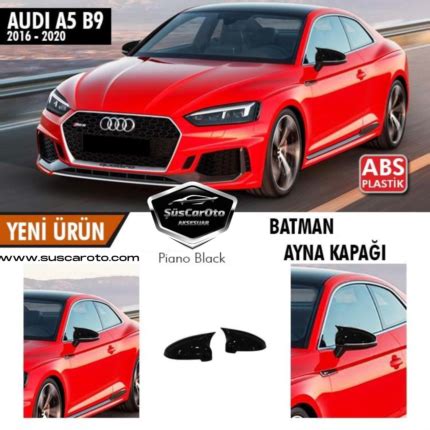 Audi A P Batman Yarasa Ayna Kapa Piano Black Abs Plastik