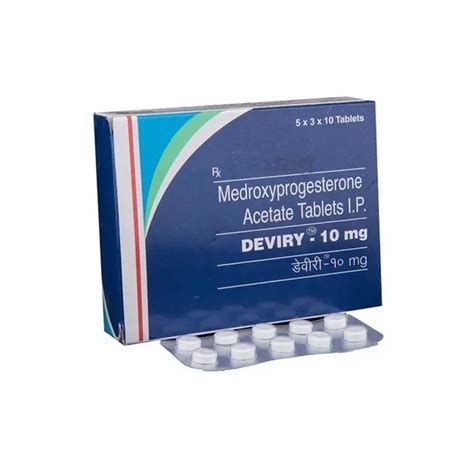 Deviry Medroxyprogesterone Acetate 10mg Tablet Packaging Size 10