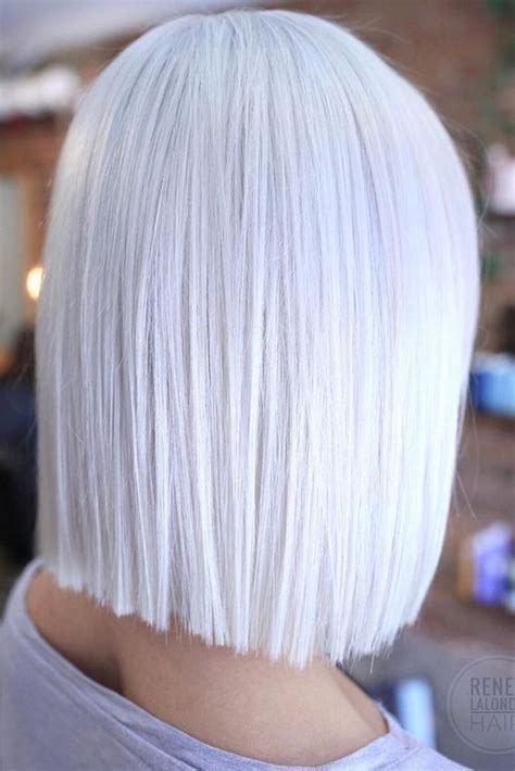 99 Wonderful Ice Blonde Sleek Straight Hairstyles White Blonde Hair Short White Hair Icy