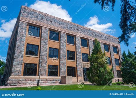 The Front of the Hughes County Courthouse Completed in 1935, Pierre ...