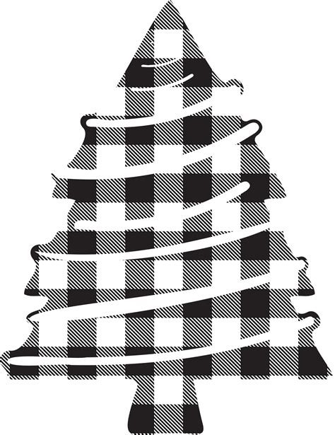 Buffalo Plaid Christmas Tree Ornaments Clipart Png