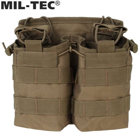 Mil Tec Somi A Dark Coyote Open Top Magazine Pouch Double Milbaza