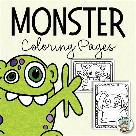 Monster Coloring Expressive Monkey