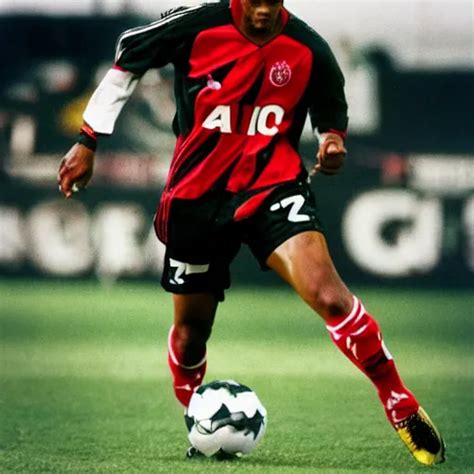 Photograph Ronaldinho Playing For Afc Ajax Amserdam Stable Diffusion