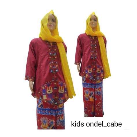 Jual Setelan Kebaya Encim Ondel Ondel Betawi Kebaya Adat Anak