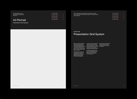 A Presentation Grid System For Indesign Portrait Behance