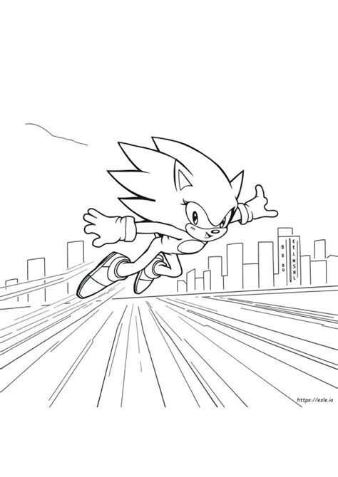 Super Sonic Para Imprimir - Súper Sonic Para Colorear Para Imprimir