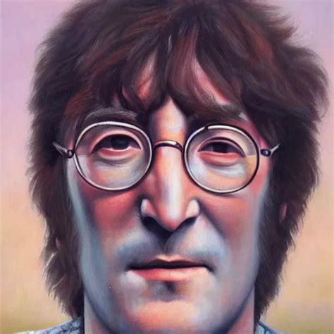 A Portrait Of John Lennon Oil Painting Majestic Stable Diffusion