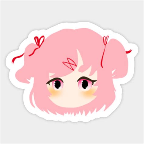 DDLC Chibi Natsuki - Doki Doki Literature Club - Sticker | TeePublic